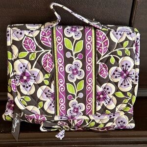 Vera Bradley Purple and Black Floral Cosmetic Bag
